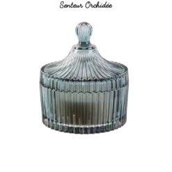 BOUGIE BOHEME ECRIN EN VERRE 10X12.5CM