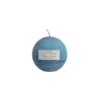 BOUGIE BOULE BICOLORE GIVREE D.8CM BLEU