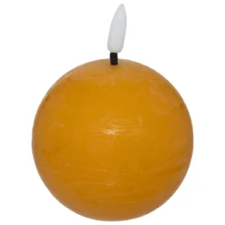 BOUGIE BOULE LED MOLIA JAUNE D.12CM