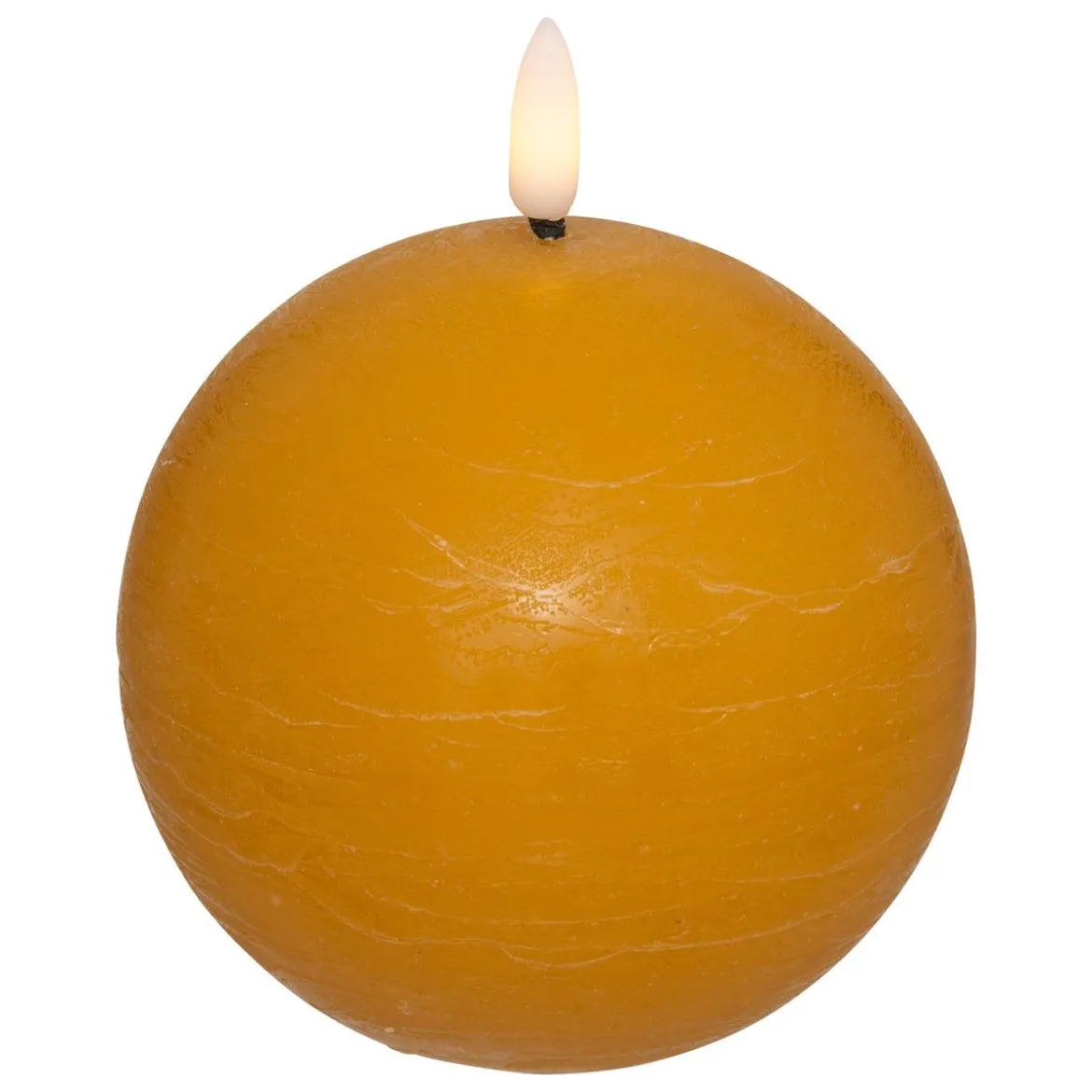 BOUGIE BOULE LED MOLIA JAUNE D.10CM