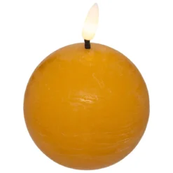 BOUGIE BOULE LED MOLIA JAUNE D.8CM