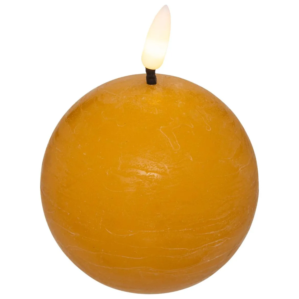 BOUGIE BOULE LED MOLIA JAUNE D.8CM
