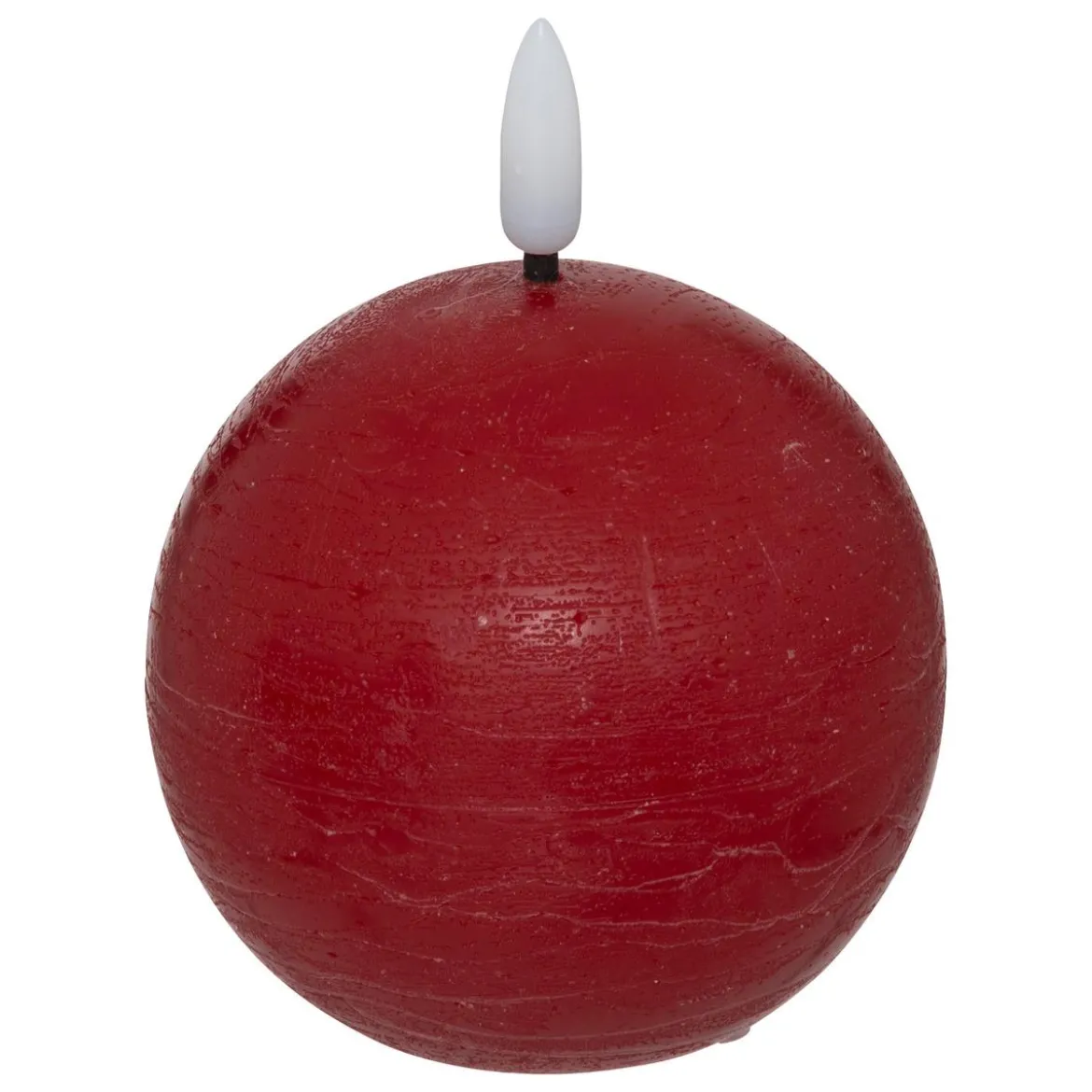 BOUGIE BOULE LED MOLIA ROUGE D.12CM