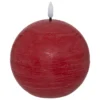 BOUGIE BOULE LED MOLIA ROUGE D.8CM