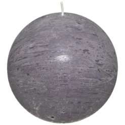BOUGIE BOULE OLIA GRIS FONCE D.10CM