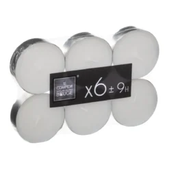 BOUGIE CHAUFFE PLAT BLANCHE X6 PIECES