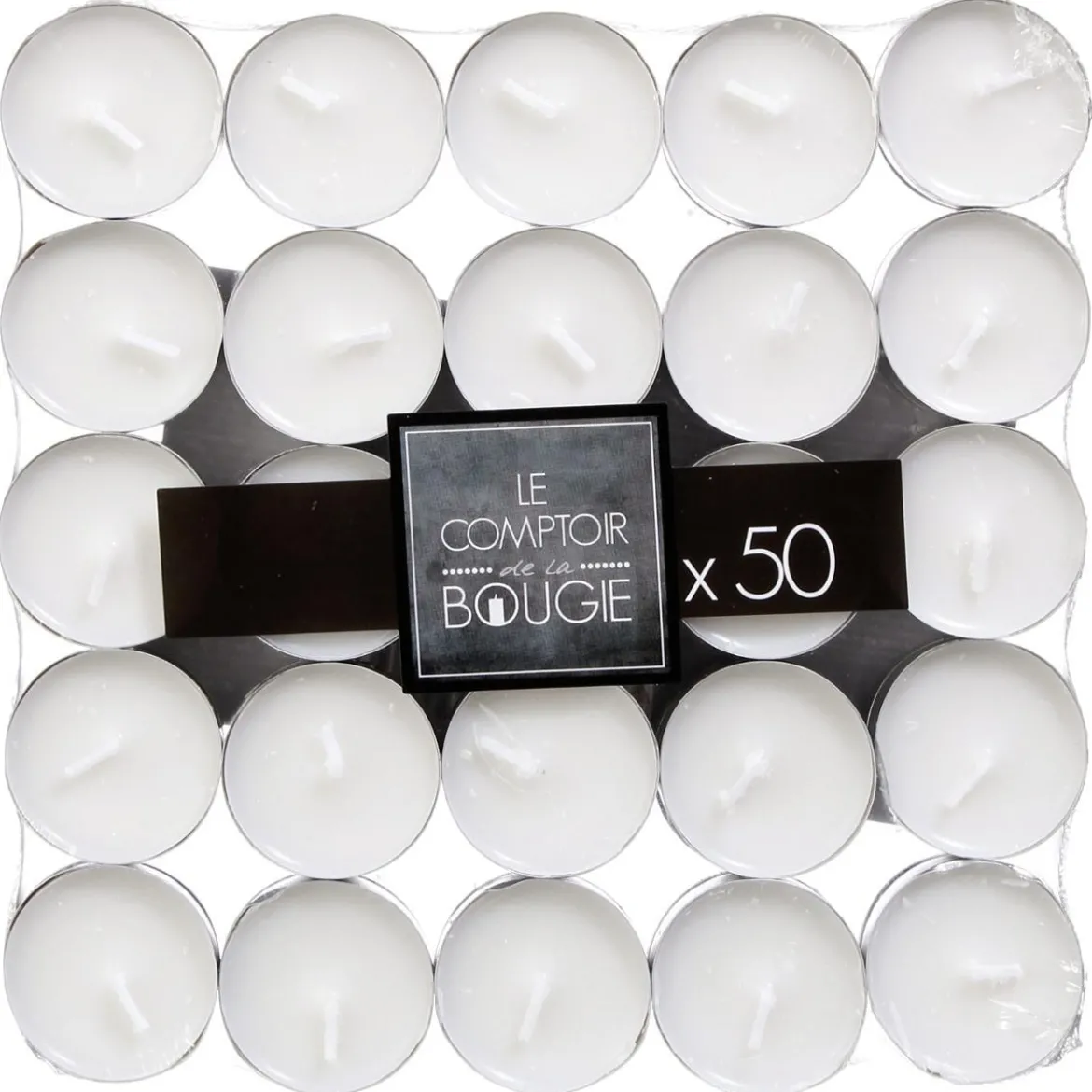 BOUGIE CHAUFFE PLAT MANY BLANC D.3.7CM X50 PIECES