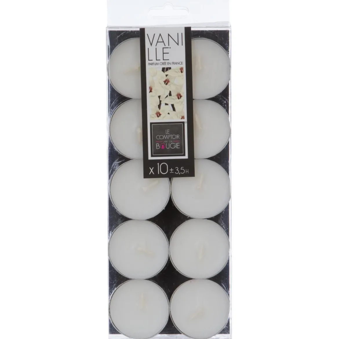 BOUGIE CHAUFFE PLAT PARFUMEE VANILLE X10 PIECES