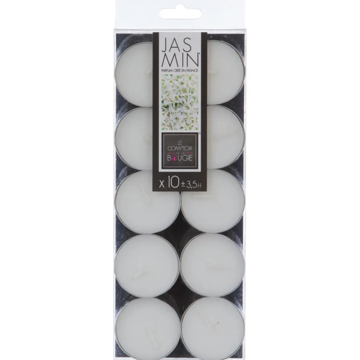 BOUGIE CHAUFFE PLAT PARFUMEE JASMIN X10 PIECES