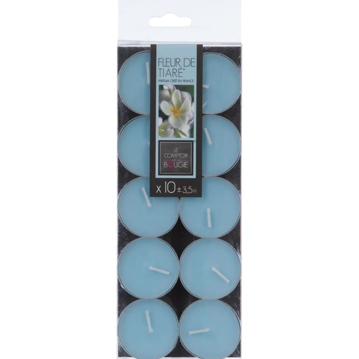 BOUGIE CHAUFFE PLAT PARFUMEE FLEUR TIARE X10 PIECES