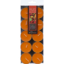 BOUGIE CHAUFFE PLAT PARFUMEE FRUIT EXOTIQUE X10 PIECES