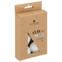 BOUGIE FLOTTANTE MANY BLANC D.4.5CM X6 PIECES