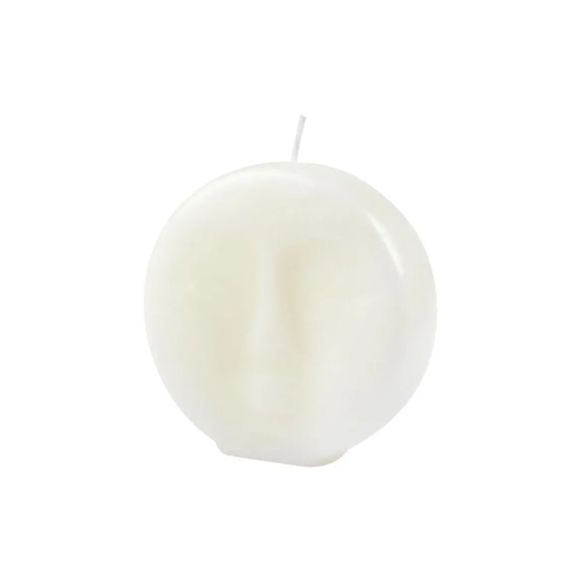 BOUGIE FORME VISAGE 9X2.5X9CM BLANC
