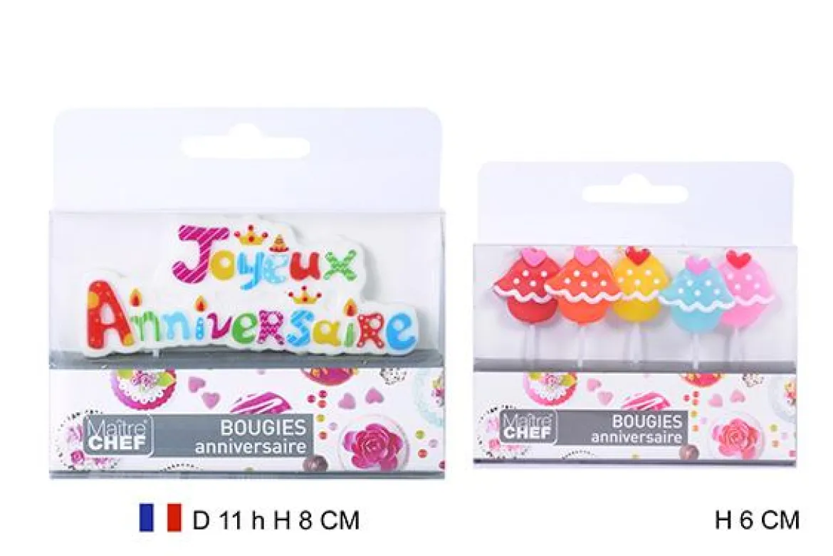 BOUGIE JOYEUX ANNIVERSAIRE OU CUPCAKE