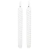 BOUGIE LED BATON TWIST ALOE BLANC H.22CM X2 PIECES