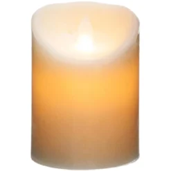 BOUGIE LED BLANC CASSE 370G