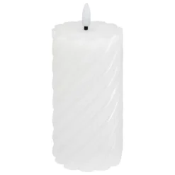BOUGIE LED RONDE ALOE BLANC D.7X13CM