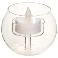 BOUGIE LED VERRE RONDE BOLA D.8CM