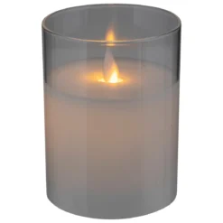 BOUGIE LED VERRE SENA D.7.5X10CM