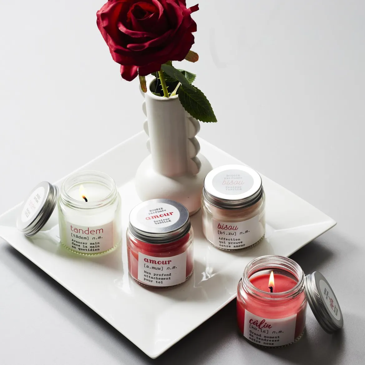 BOUGIE MINI BOCAL MOTS AMOUR