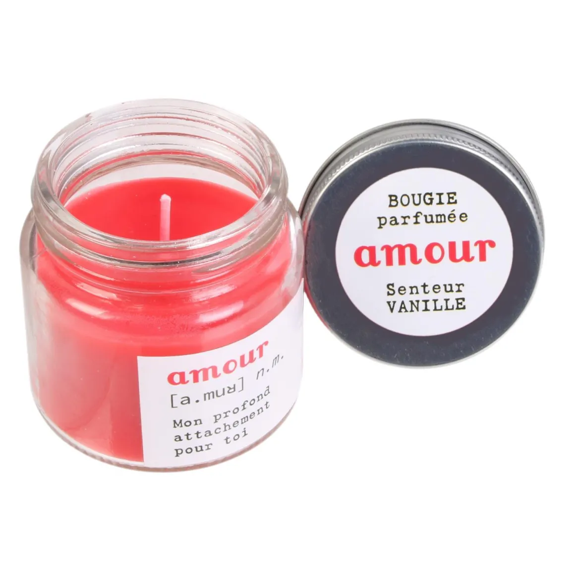 BOUGIE MINI BOCAL MOTS AMOUR