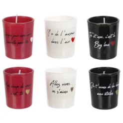 BOUGIE MOTS AMOUR X6 PIECES COFFRET