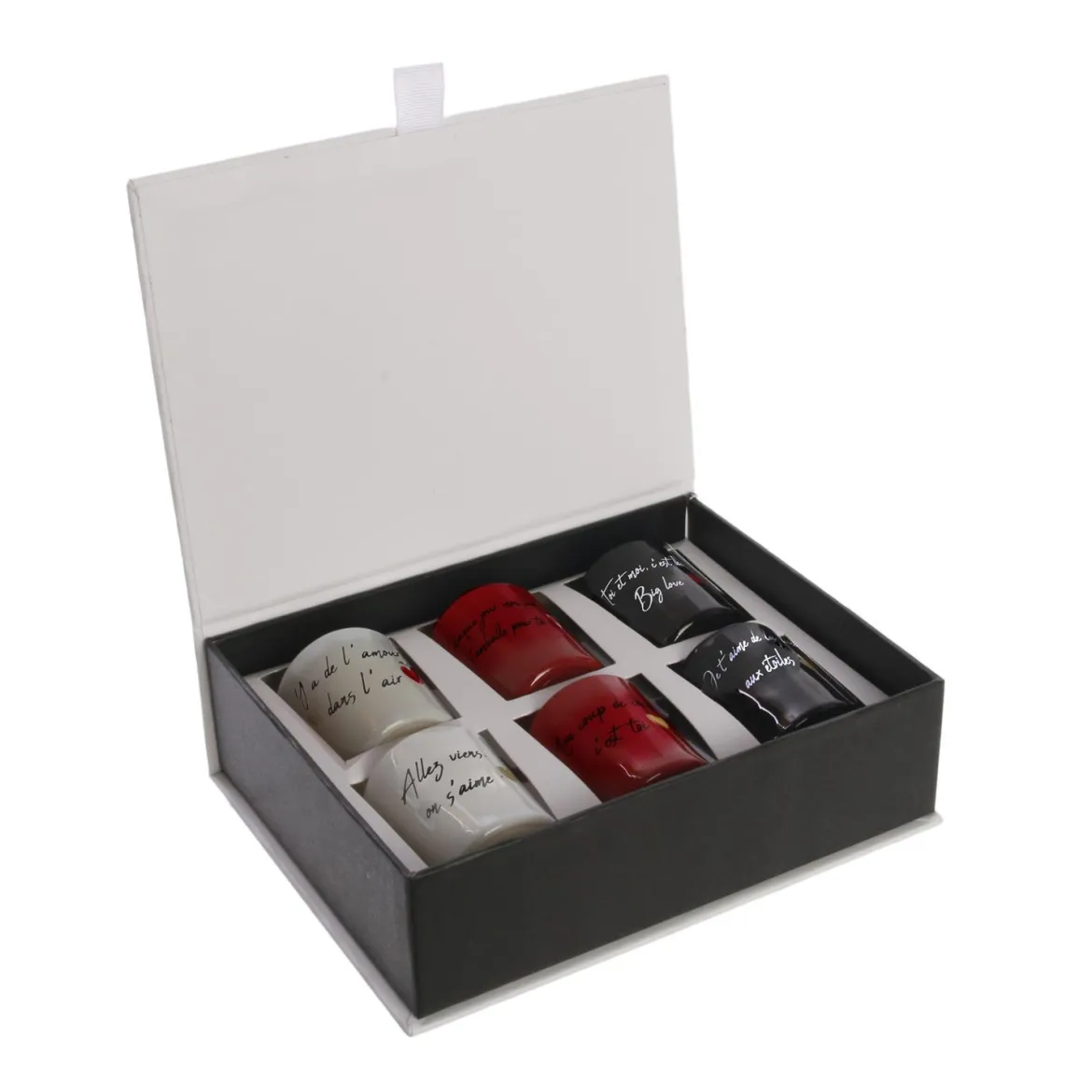 BOUGIE MOTS AMOUR X6 PIECES COFFRET