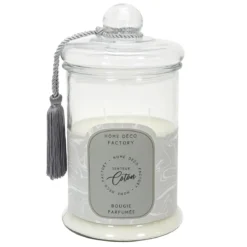BOUGIE PARFUMEE BONBONNIERE GRISE H29CM