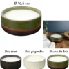 BOUGIE PARFUMEE CERAMIQUE LUSTREE D.16.5CM