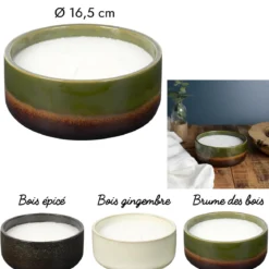 BOUGIE PARFUMEE CERAMIQUE LUSTREE D.16.5CM