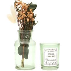 BOUGIE PARFUMEE ET FLEURS SECHEES