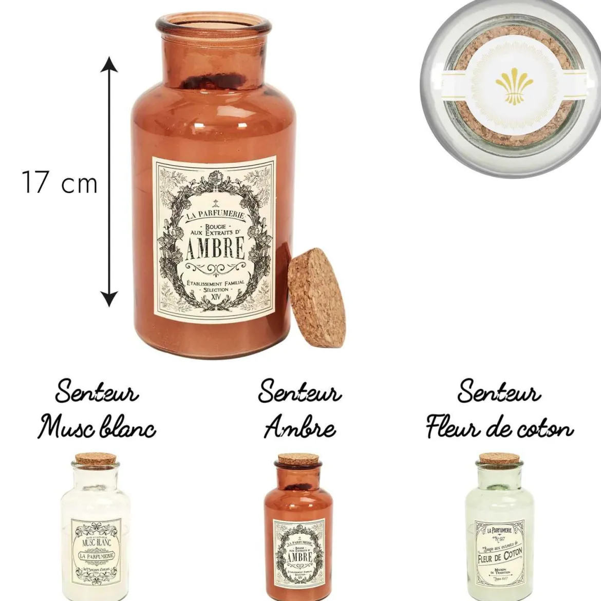 BOUGIE PARFUMEE MAISON TRADITION H.17CM