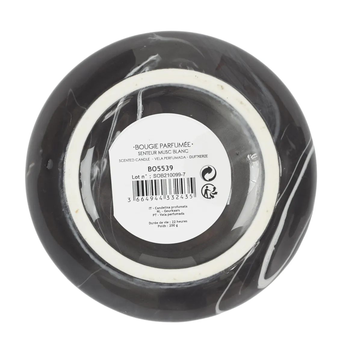BOUGIE PARFUMEE MARBREE H9.5CM