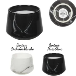 BOUGIE PARFUMEE MARBREE H13.5CM