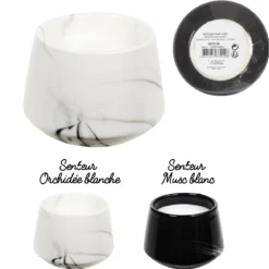 BOUGIE PARFUMEE MARBREE H8.5CM