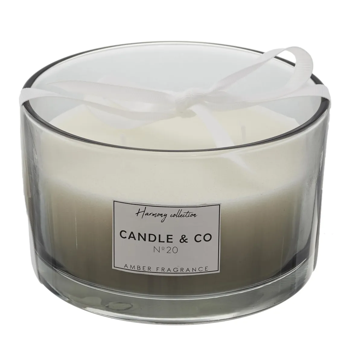 BOUGIE PARFUMEE 3 MECHES GRIS HARMONY D13CM