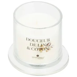 BOUGIE PARFUMEE OUDY 240G CLOCHE VERRE DOUCEUR DE LIN