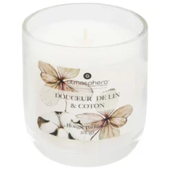 BOUGIE PARFUMEE OUDY 200G POT VERRE DOUCEUR DE LIN