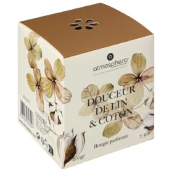 BOUGIE PARFUMEE OUDY 200G POT VERRE DOUCEUR DE LIN
