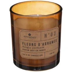 BOUGIE PARFUMEE VERRE ANTI ODEUR TABAC 130G