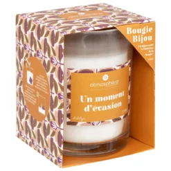 BOUGIE PARFUMEE VERRE AVEC BIJOU MILY VANILLE 220G