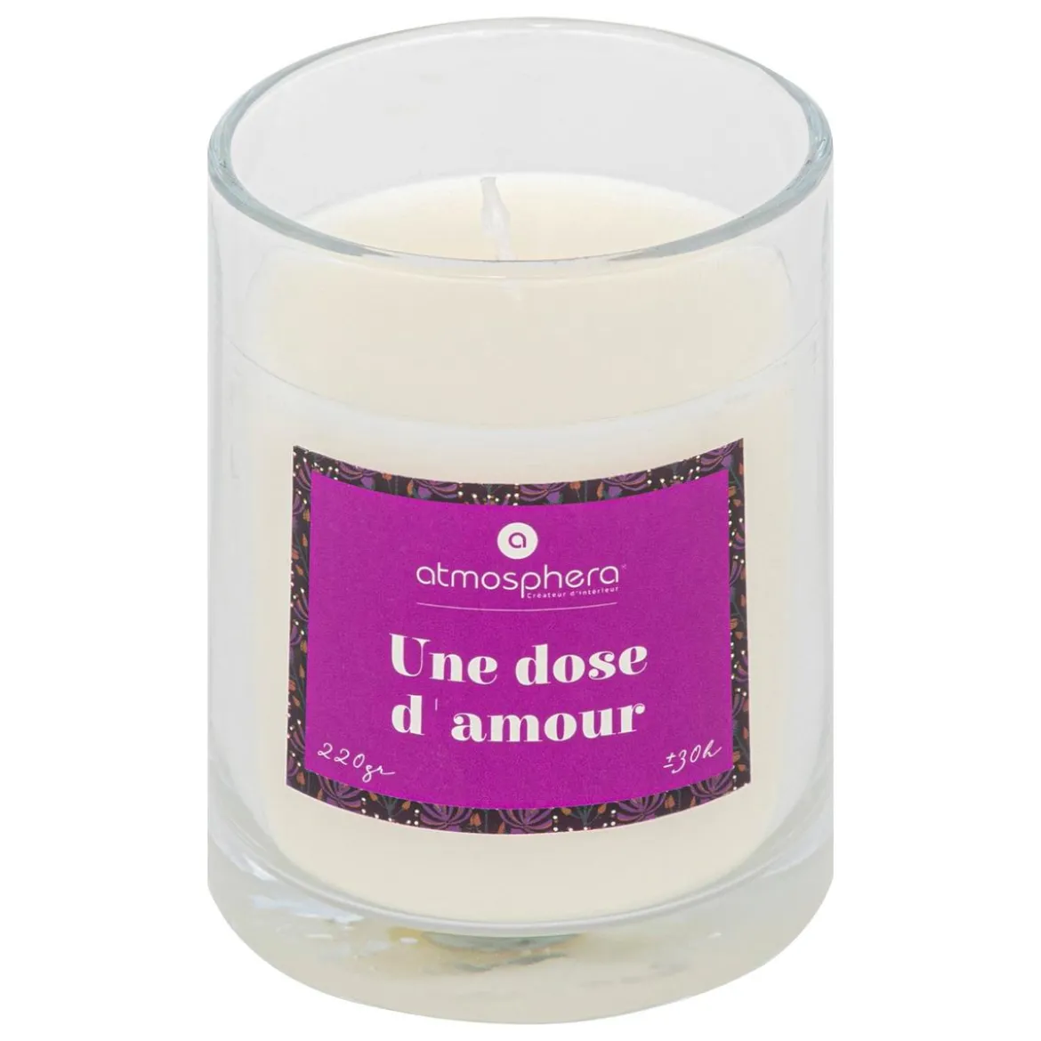 BOUGIE PARFUMEE VERRE AVEC BIJOU MILY FRUIT ROUGE 220G