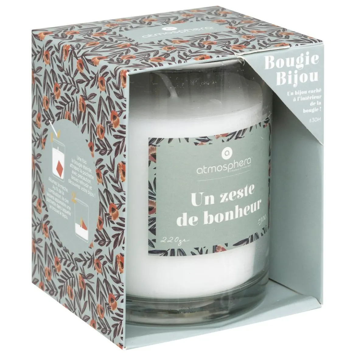 BOUGIE PARFUMEE VERRE AVEC BIJOU MILY EXOTIQUE 220G