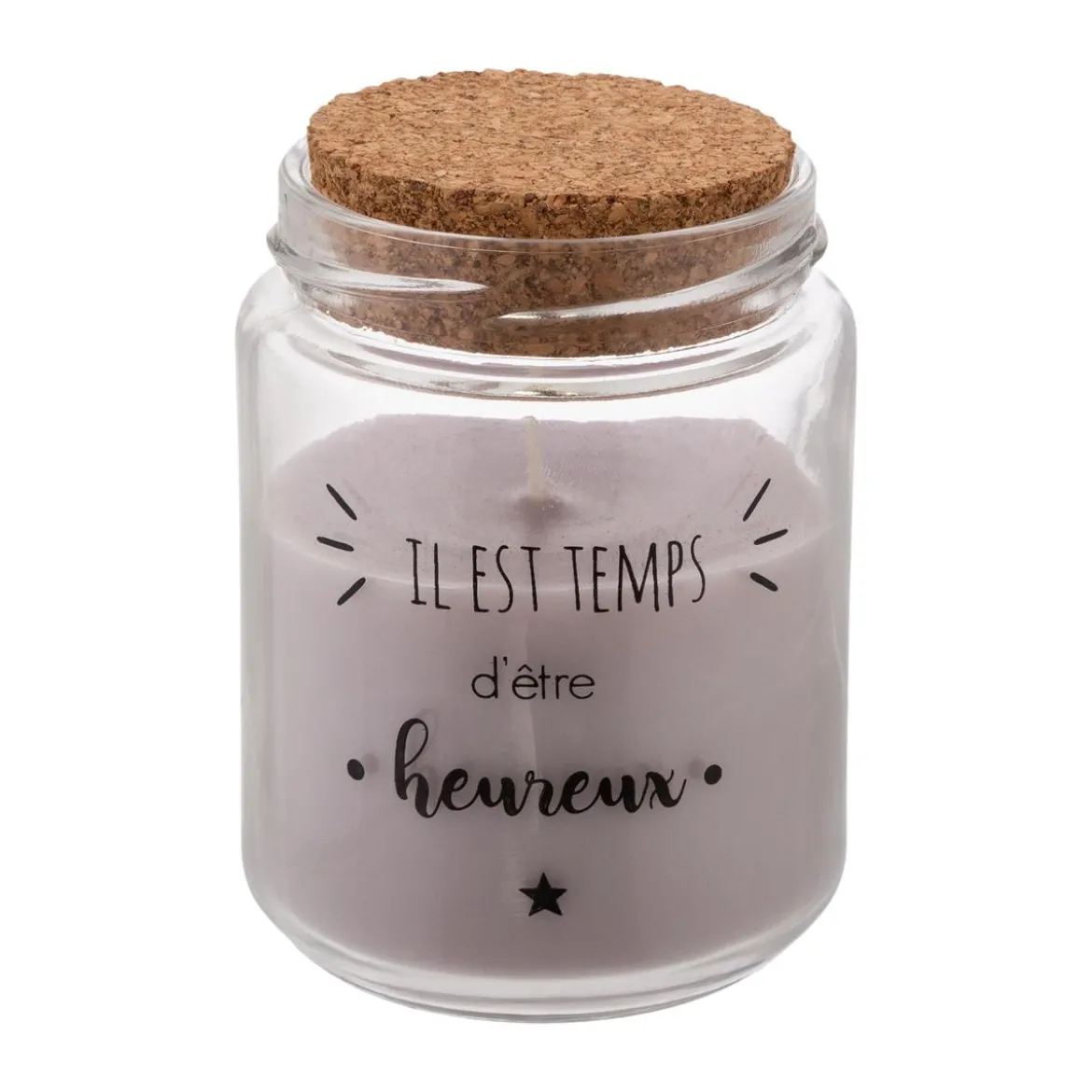 BOUGIE PARFUMEE VERRE ET LIEGE 130G