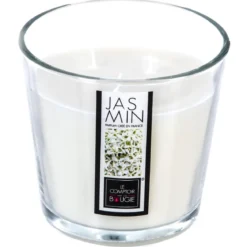 BOUGIE PARFUMEE VERRE EVASE 500G JASMIN