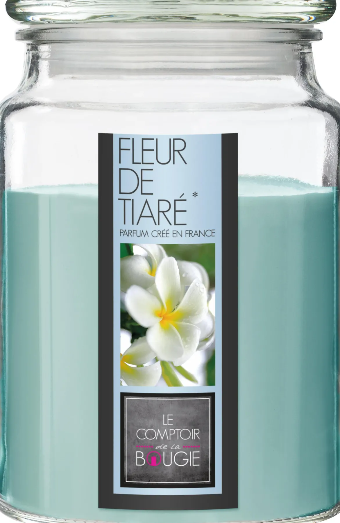 BOUGIE PARFUMEE VERRE FLEUR TIARE NINA 510G
