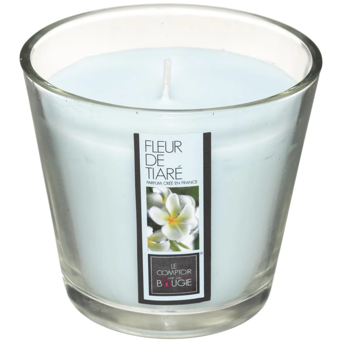 BOUGIE PARFUMEE VERRE FLEUR TIARE NINA 190G