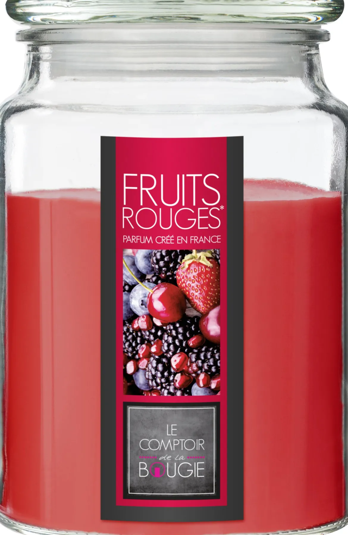 BOUGIE PARFUMEE VERRE FRUIT ROUGE NINA 510G