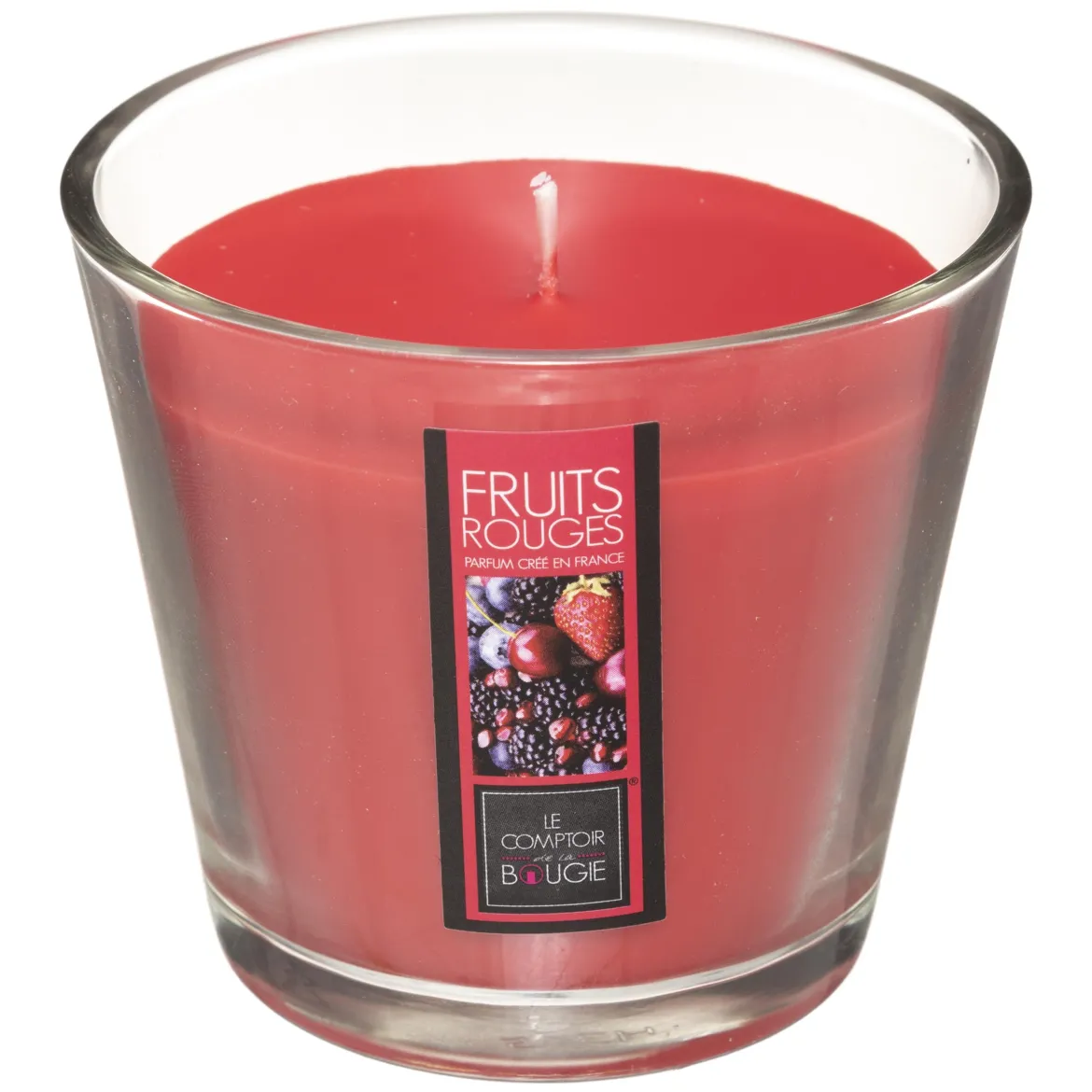 BOUGIE PARFUMEE VERRE FRUIT ROUGE NINA 190G
