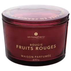 BOUGIE PARFUMEE VERRE GLOWY FRUIT ROUGE 440G